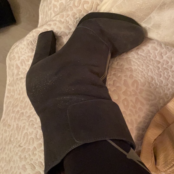 Calvin Klein women’s charcoal calf skin boots with flex sparkle - Picture 6 of 9